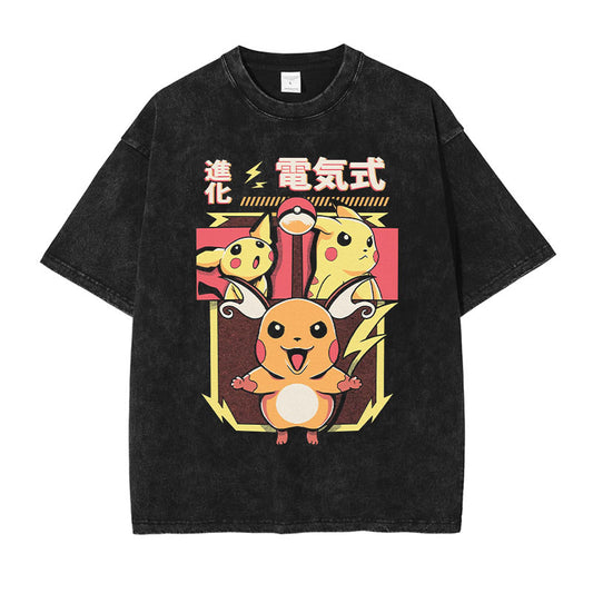 [Pokémon] RAICHU Oversized Vintage T-shirt