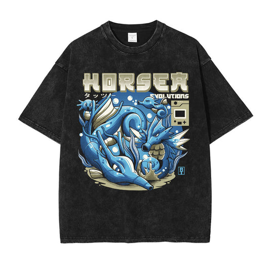 [Pokémon] HORSEA Oversized Vintage T-shirt