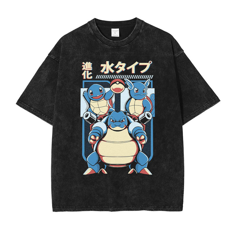 [Pokémon] BLASTOISE Oversized Vintage T-shirt