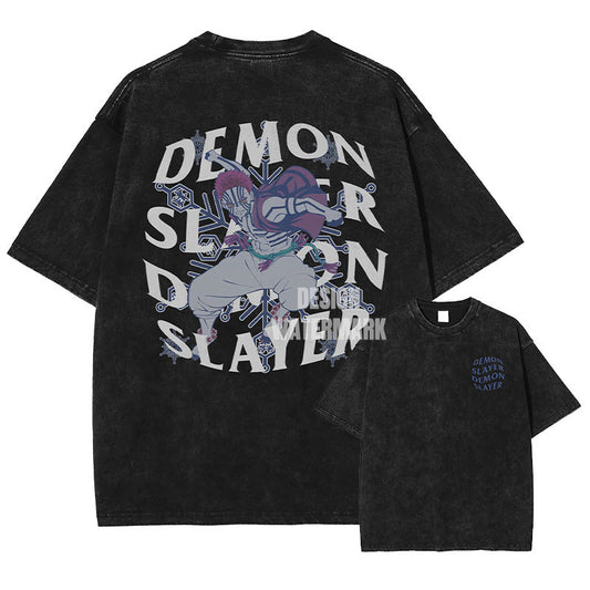 [Demon Slayer] AKAZA Oversized Vintage T-shirt