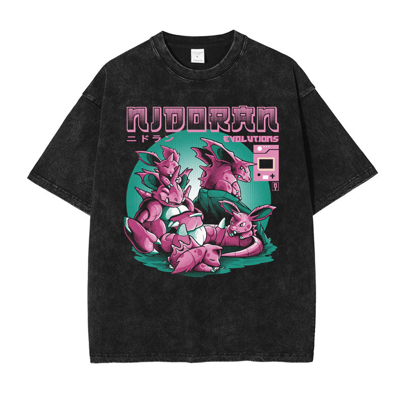 [Pokémon] NIDOKING Oversized Vintage T-shirt