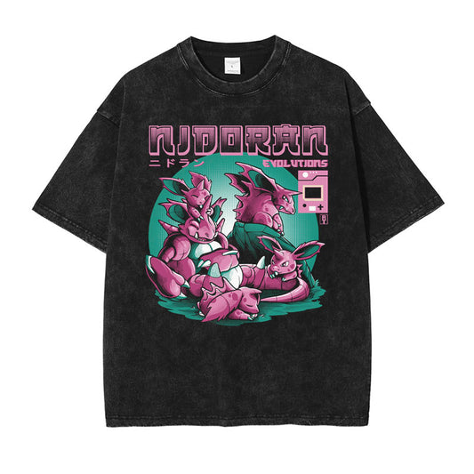 [Pokémon] NIDOKING Oversized Vintage T-shirt
