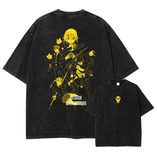 [Soul Eater] Camiseta vintage extragrande CREW