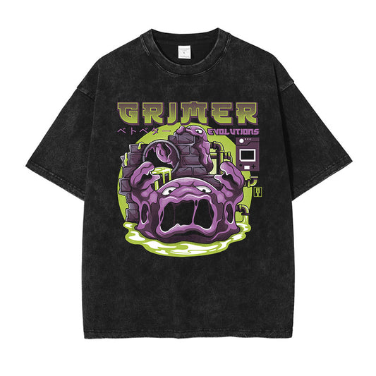 [Pokémon] GRIMER Oversized Vintage T-shirt