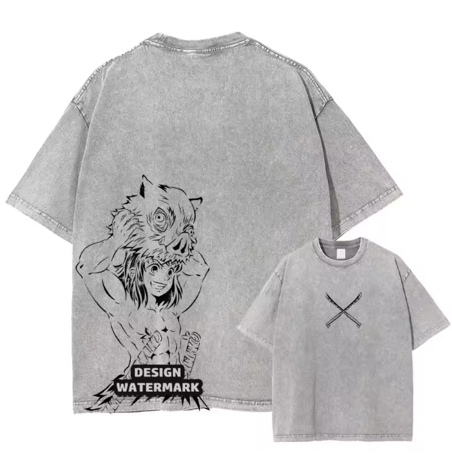 [Demon Slayer] RENGOKU Camiseta vintage extragrande 2