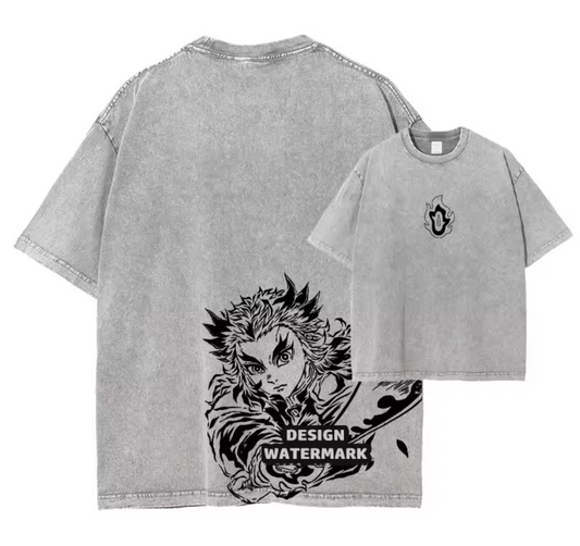 [Demon Slayer] RENGOKU Camiseta vintage extragrande 2