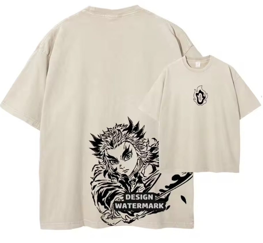 [Demon Slayer] RENGOKU Camiseta vintage extragrande 2