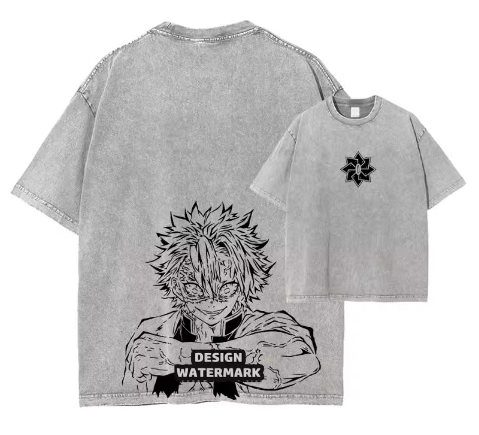 [Demon Slayer] RENGOKU Camiseta vintage extragrande 2