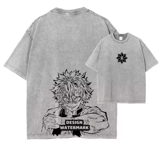 [Demon Slayer] RENGOKU Camiseta vintage extragrande 2