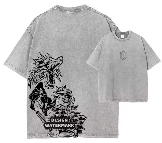 [Demon Slayer] RENGOKU Camiseta vintage extragrande 2