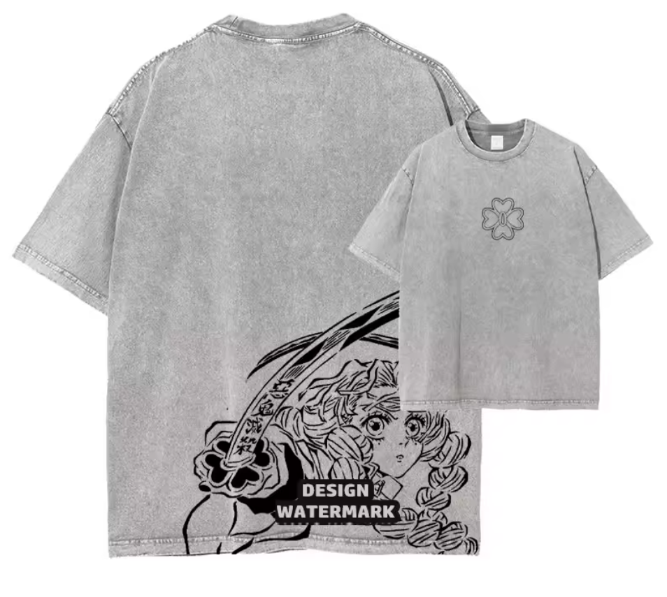 [Demon Slayer] RENGOKU Camiseta vintage extragrande 2