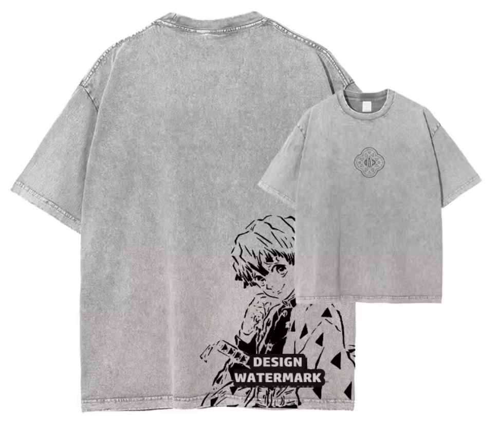 [Demon Slayer] RENGOKU Camiseta vintage extragrande 2