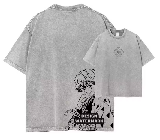 [Demon Slayer] RENGOKU Camiseta vintage extragrande 2