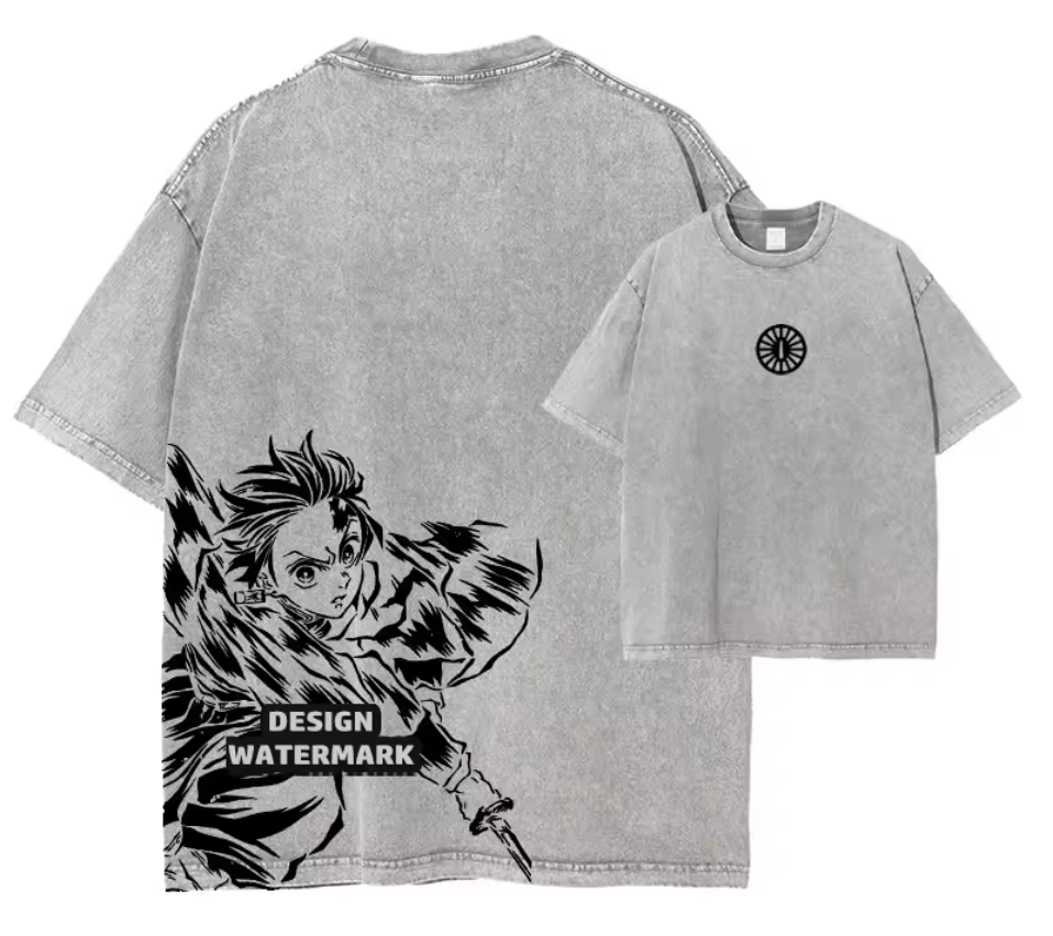 [Demon Slayer] RENGOKU Camiseta vintage extragrande 2