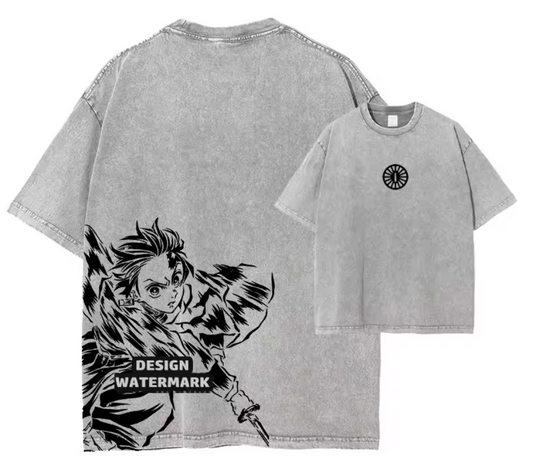 [Demon Slayer] RENGOKU Camiseta vintage extragrande 2
