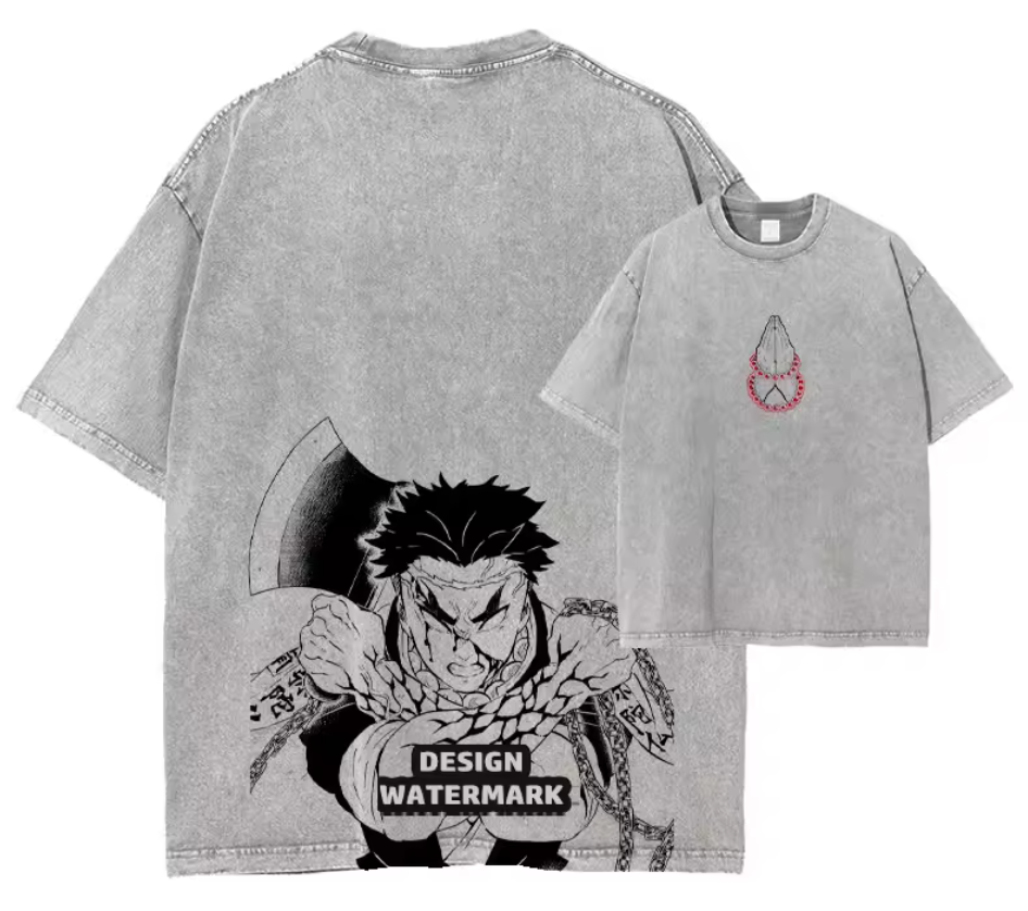 [Demon Slayer] RENGOKU Camiseta vintage extragrande 2
