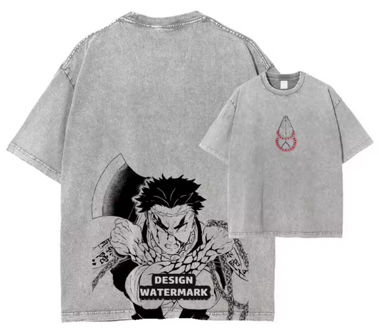 [Demon Slayer] RENGOKU Camiseta vintage extragrande 2