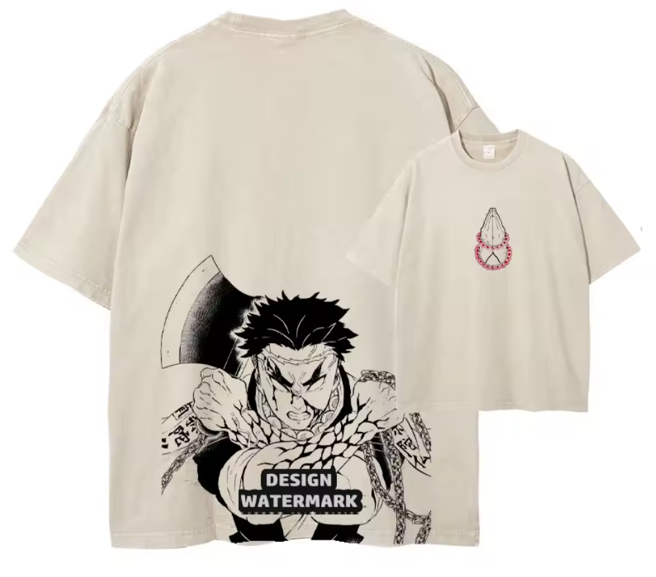 [Demon Slayer] RENGOKU Camiseta vintage extragrande 2