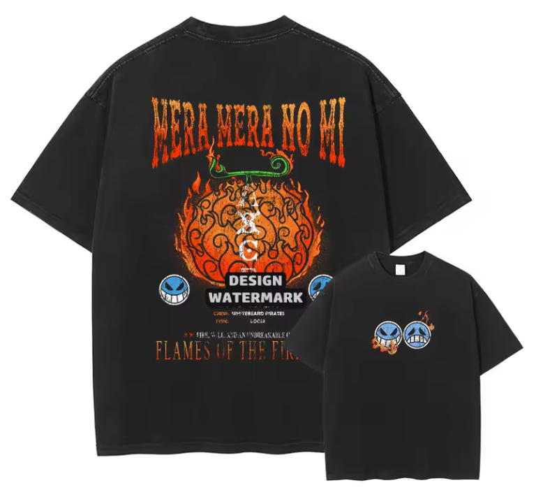 [One Piece] Camiseta vintage extragrande LAW 4