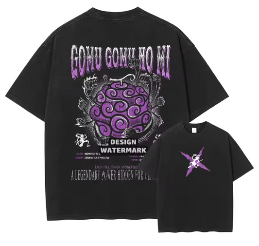 [One Piece] Camiseta vintage extragrande LAW 4
