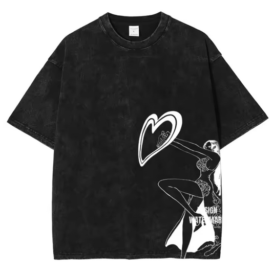 [One Piece] Camiseta vintage extragrande HANCOCK 3