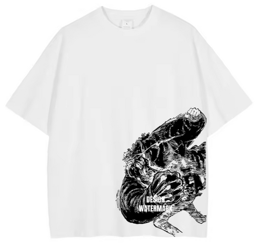 [One Piece] Camiseta vintage extragrande HANCOCK 3