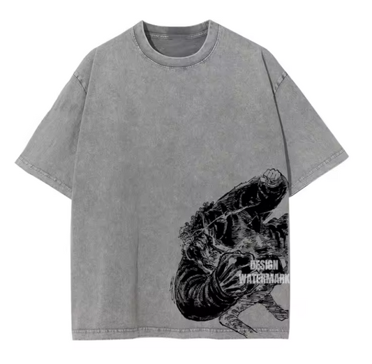 [One Piece] Camiseta vintage extragrande HANCOCK 3