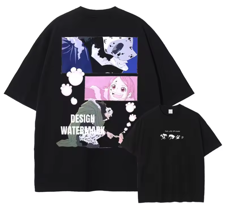 [One Piece] Camiseta vintage extragrande HANCOCK 3