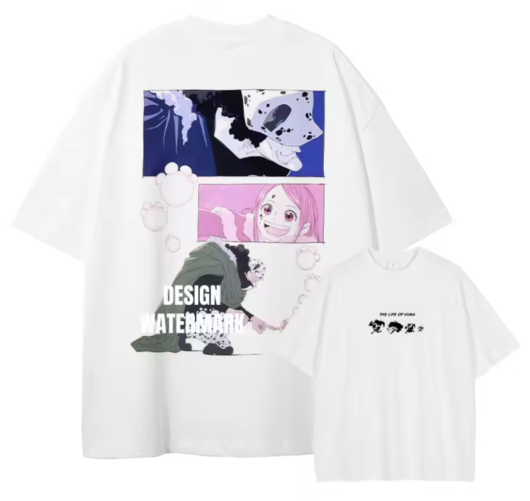 [One Piece] Camiseta vintage extragrande HANCOCK 3