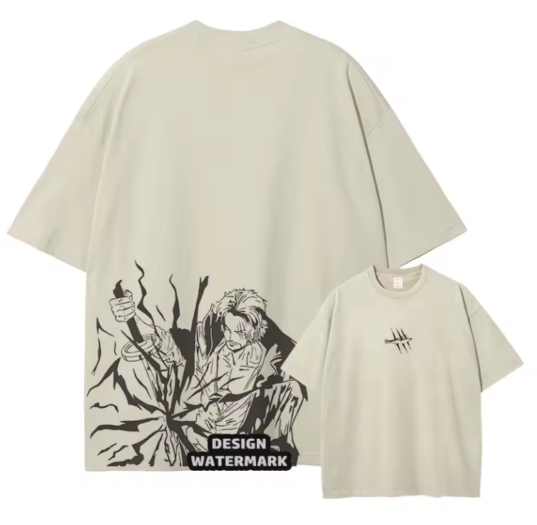 [One Piece] Camiseta vintage extragrande de JINBE