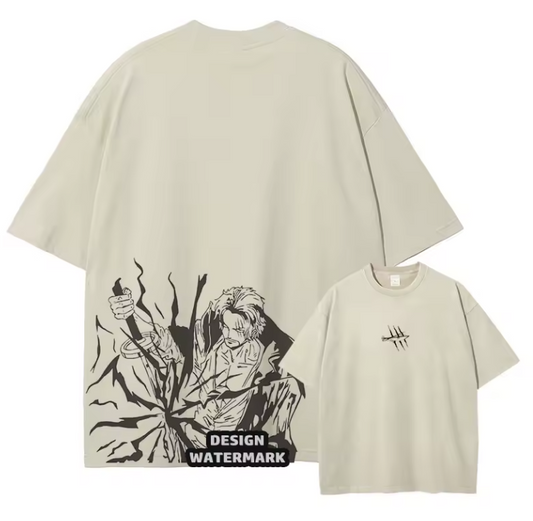 [One Piece] Camiseta vintage extragrande de JINBE