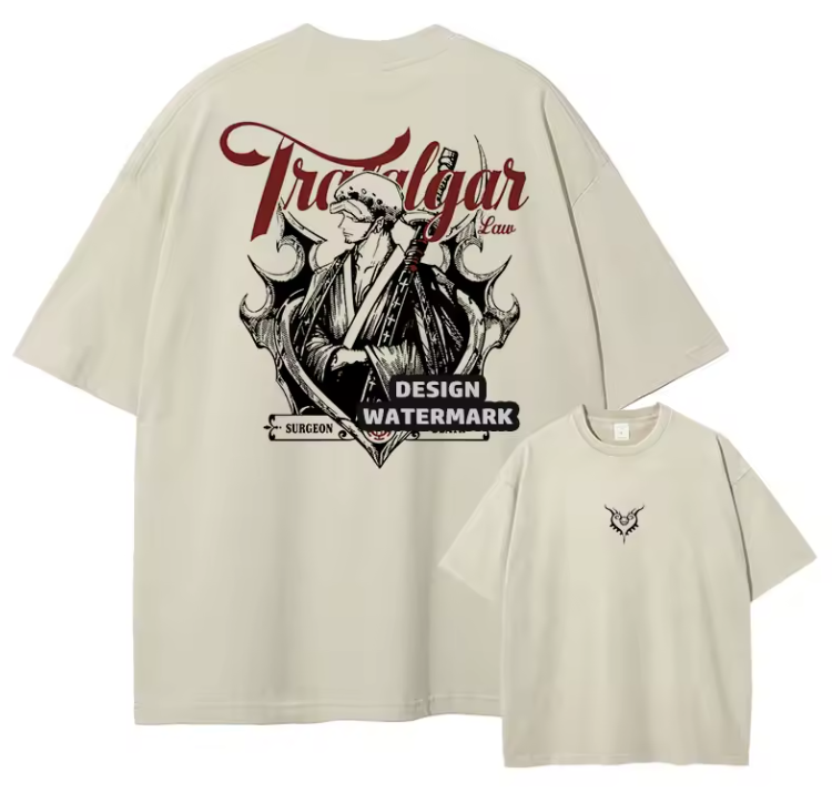 [One Piece] Camiseta vintage extragrande de JINBE