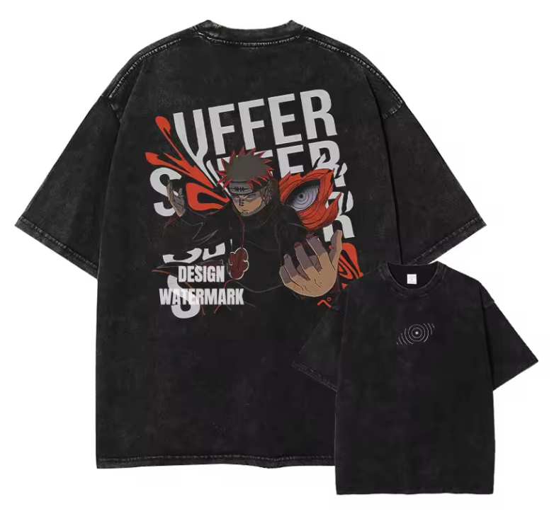 [One Piece] Camiseta vintage extragrande HANCOCK 3