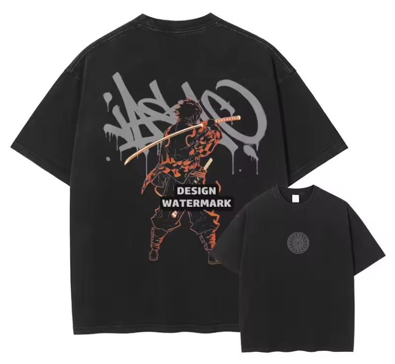 [Demon Slayer] RENGOKU Camiseta vintage extragrande 2