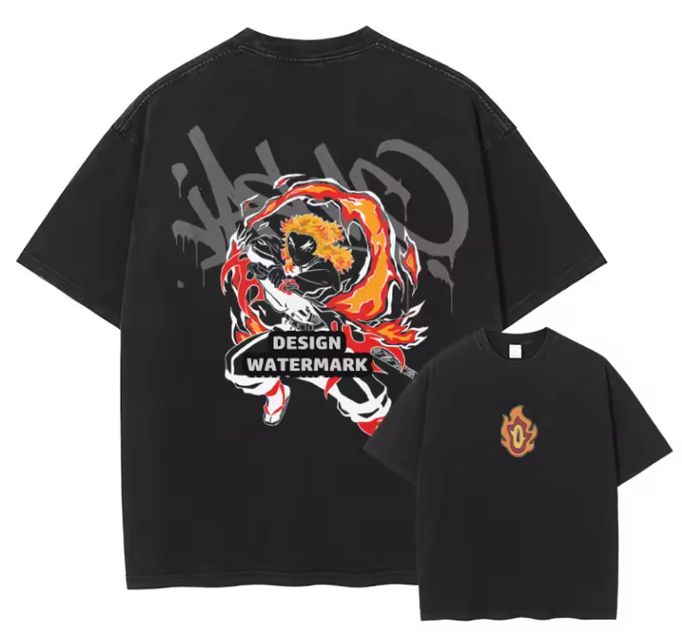 [Demon Slayer] RENGOKU Camiseta vintage extragrande 2