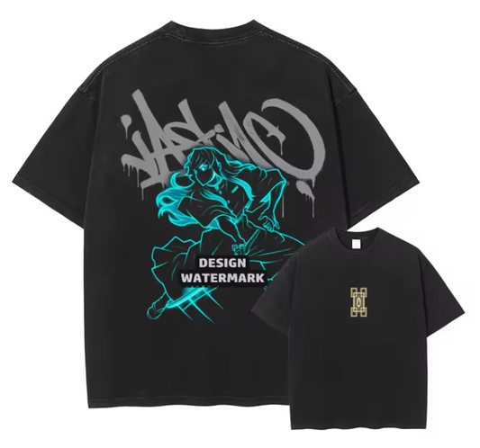 [Demon Slayer] RENGOKU Camiseta vintage extragrande 2