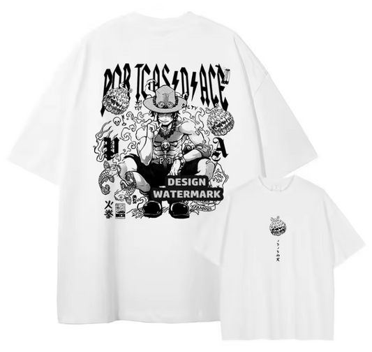 [One Piece] Camiseta vintage extragrande de JINBE