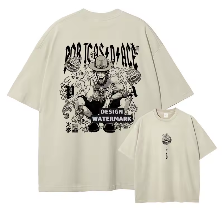 [One Piece] Camiseta vintage extragrande de JINBE