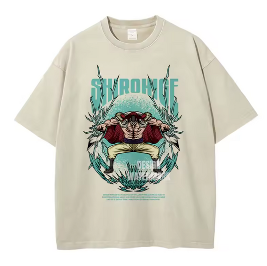 [One Piece] Camiseta vintage extragrande de SHIROHIGE