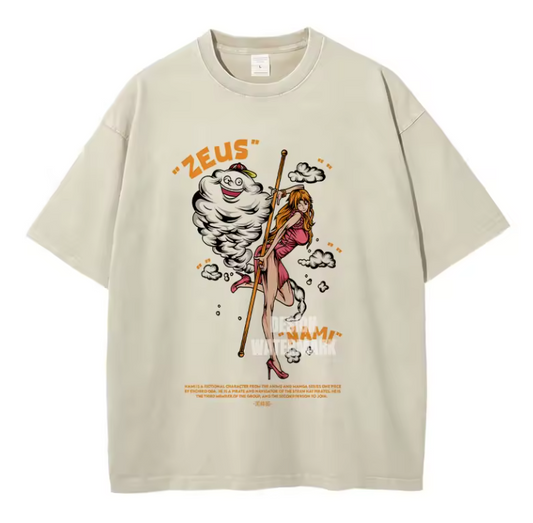 [One Piece] Camiseta vintage extragrande de NAMI