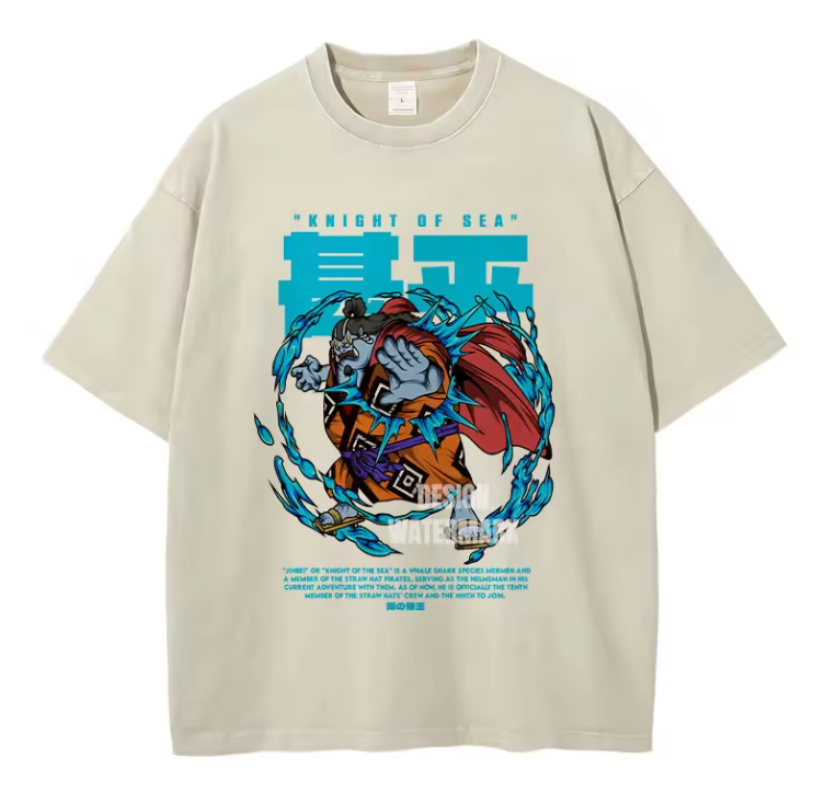 [One Piece] Camiseta vintage extragrande de JINBE