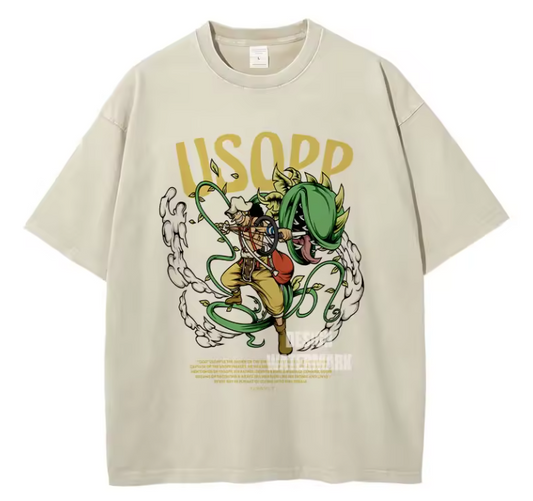 [One Piece] Camiseta vintage extragrande USOPP