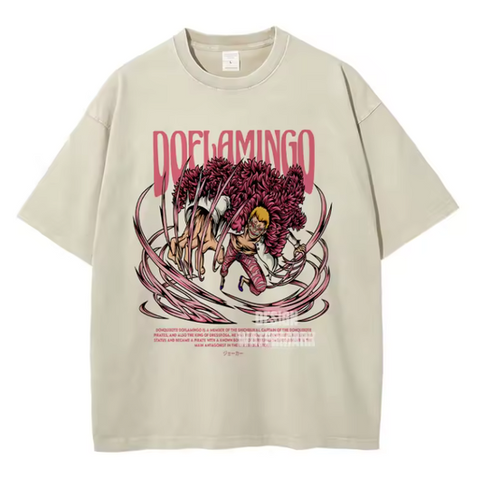 [One Piece] Camiseta vintage extragrande de DOFLAMINGO
