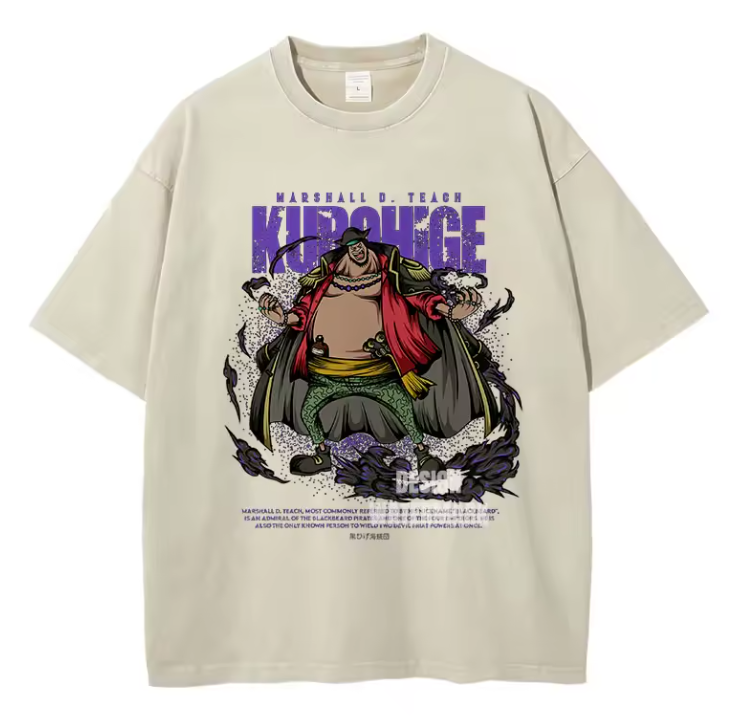 [One Piece] KUROHIGE Oversized T-shirt