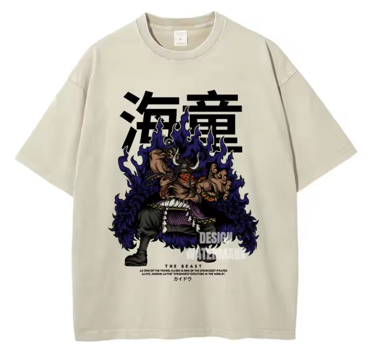 [One Piece] Camiseta vintage extragrande de KAIDOU