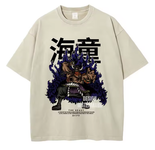 [One Piece] Camiseta vintage extragrande de KAIDOU