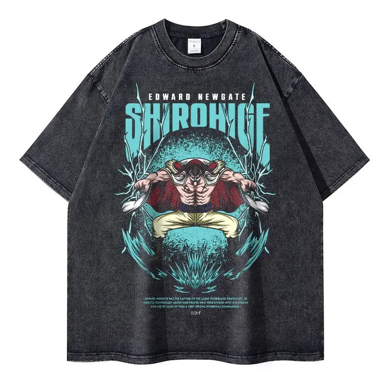 [One Piece] SHIROHIGE Oversized Vintage T-shirt