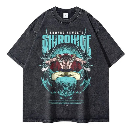 [One Piece] SHIROHIGE Oversized Vintage T-shirt