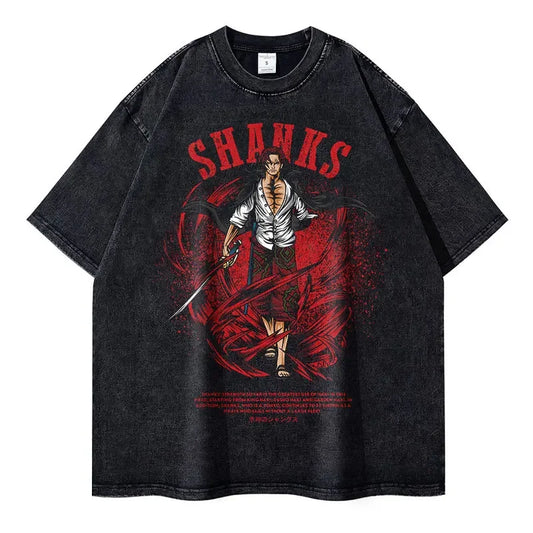 [One Piece] SHANKS Oversized Vintage T-shirt