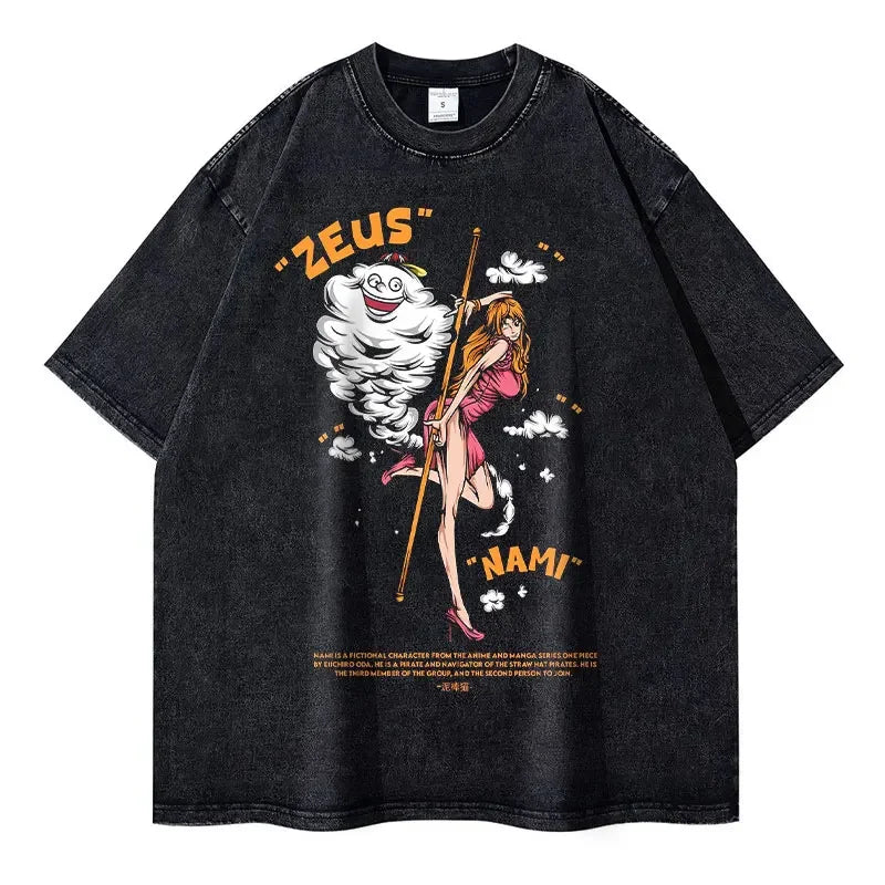 [One Piece] NAMI Oversized Vintage T-shirt
